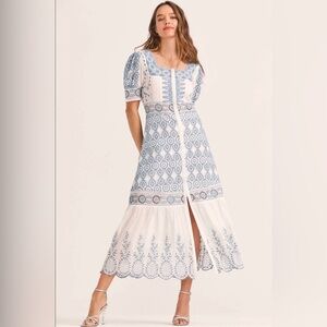 midi dress loveshackfancy helena dress